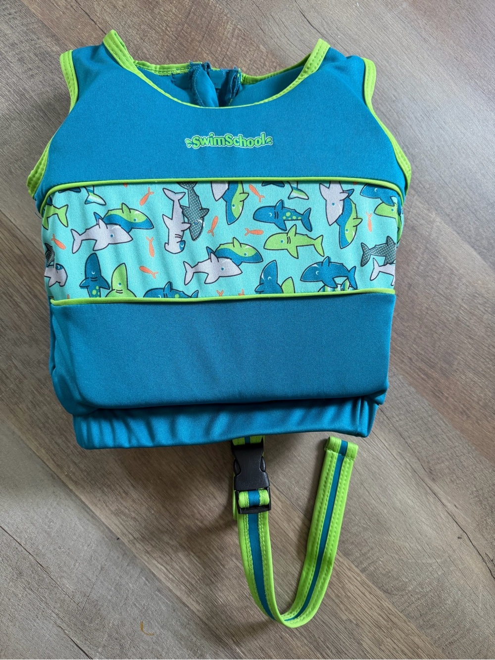 SwimSchool Blue Shark Kids Swim Vest Floatation Aid S/M Ages 2–4